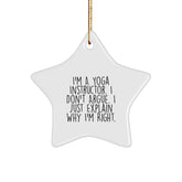 Funny Yoga Instructor Gifts from Friends - Star Ornament for Yoga Instructor, Unique Christmas Unique Gifts for Yoga Instructor Men Women Friends Coworkers Family - Image 1